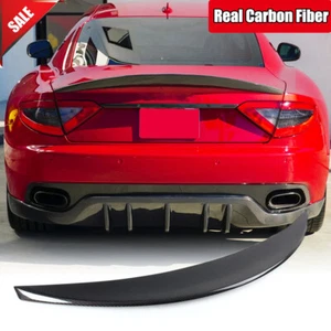 Für Maserati GranTurismo Coupé 2012-14 Kohlefaser Heckstiefel Kofferraum Spoiler Flügel - Bild 1 von 12