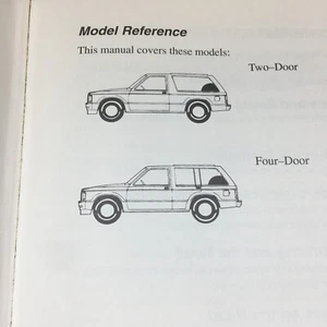 1994 Chevrolet S-10 Blazer Owners Manual ORIGINAL With OEM Cover CHEVY - Foto 1 di 11