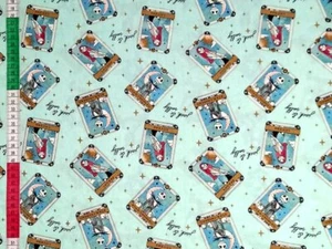 Disney Nightmare Before Christmas Mint Fat Quarter 100% Cotton Fabric Halloween - Picture 1 of 1