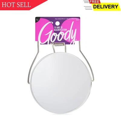 Goody Espejo de Maquillaje de Dos Caras con Soporte - 1X y 3X Doble Cara Magnificatio... Foto 1 de 4