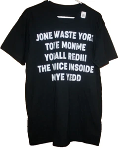Funny Black SS Graphic T-Shirt Sz Large Mens Womens Unisex Clothing NWT - Picture 1 of 4