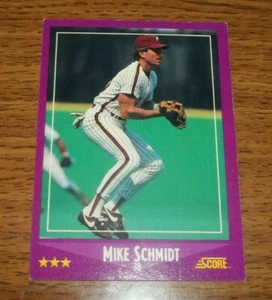 1988 Score Card # 16 Mike Schmidt Phillies HOF - Picture 1 of 2