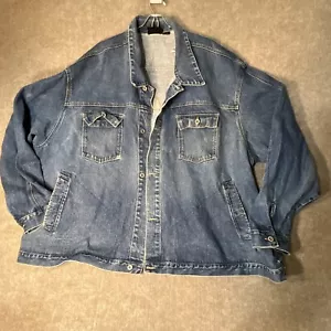 Shabazz Brothers 6XB Herren Trucker Jacke Denim Spellout LESEN - Bild 1 von 12