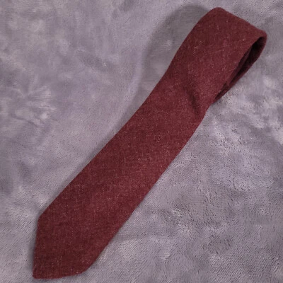 Corbata Andhurst Custom Collection mezcla lana roja 3" x 56" Foto 1 de 4