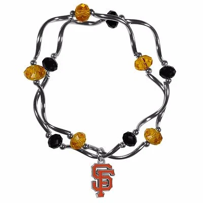 Pulsera de cuentas de cristal de los Gigantes de San Francisco con licencia MLB joyería de béisbol Foto 1 de 3
