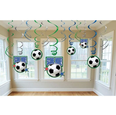 Fútbol Remolino Bunting Deportes Cumpleaños Fiesta Banner Fondo Decoración Foto 1 de 2