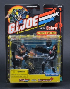 2002 Hasbro GI Joe vs Cobra Flint vs Baroness 2 Pack Neu Sealed MOC - Bild 1 von 3