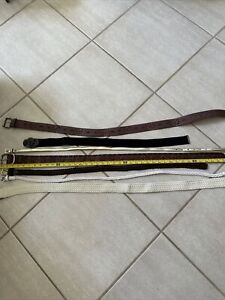 Vintage Lot/Bundle of Women's Belts - Leather Metal Stretch White & Beige braids
