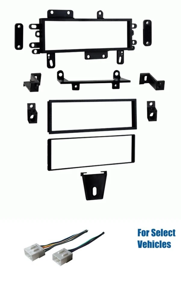 1 DIN 汽车立体声收音机安装仪表板套件电线适用于一些马自达 626/MX3/MX6/Protege — 第 1/1 张图片