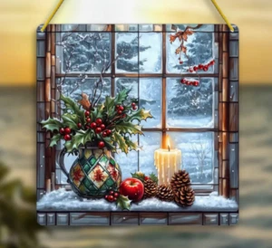SONNENFÄNGER - Weihnachten Fenster hängende Dekor Acryl 8"x8" - Bild 1 von 5