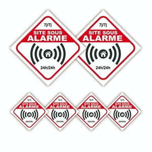 Alarme maison sticker propriété télé surveillance Autocollant vidéo surveillance - Imagen 1 de 12