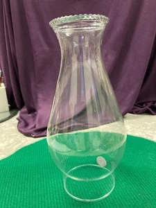 HURRICANE CLEAR GLASS OIL LAMP CHIMNEY - Picture 1 of 8