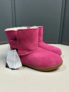 INFANT YOUTH TODDLER UGG SIZE 9 KEELAN PINK AZALEA SUEDE UPPER 1096089T NEW - Picture 1 of 7