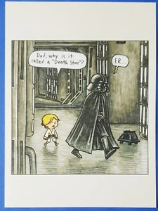 Cartolina Luke Interroga papà Darth Vader & Son Jeffrey Brown 4,75"x6,5" - Foto 1 di 2