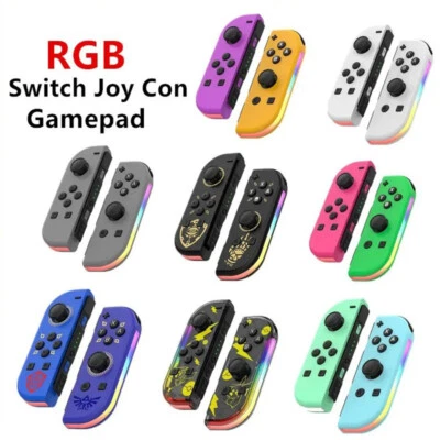 Für Nintendo Switch Game Console Controller Joy Con L&R RGB Wireless Gamepad - Bild 1 von 4