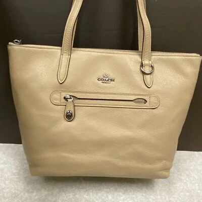 Bolsa de ombro Coach Taylor bolsa de ombro STONE couro pebble 38312 nova $275 - Imagem 1 de 4