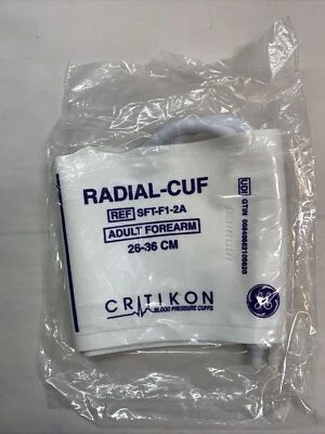 GE Critikon Manguito de Pressão Arterial Braço Radial SFT-F1-2A 26-36cm Antebraço Adulto Novo - Imagem 1 de 4
