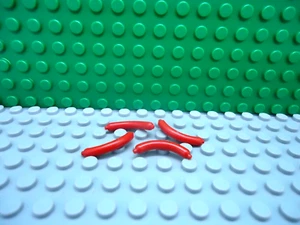 Lego mini figure 4 Red Hot Dog Sausage Food NEW - Picture 1 of 1