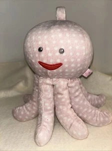 2013 Baby 10" Aspen Mrs Sock T Pus Rattle Crinkle Light Pink White Dots Stuffed - Picture 1 of 6