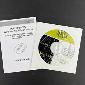 Optical 2.4GHz Wireless Tilt-Wheel Mouse Driver/Install CD Software/Instructions - Picture 1 of 1