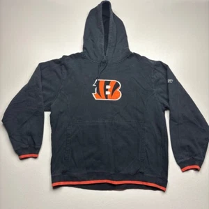 Reebok Cincinnati Bengals Hoodie Men’s Large Orange Black NFL Pullover - Picture 1 of 6