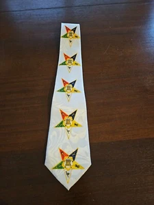 Corbata Masónica Estrellas Para Hombres Masones Corbata Cuadrada Brújula Freemansons Hecha a Mano - Imagen 1 de 5