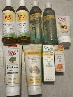BURT'S BEES Lote Mixto NUEVO Loción, Limpiador, Exfoliante de Poros Brillo Booster Etc. Foto 1 de 4