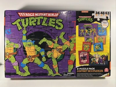 Rompecabezas Teenage Mutant Ninja Turtles TMNT Nickelodeon paquete de 8 sellados NUEVO Foto 1 de 4