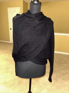 Free People Black Size XS Long Sleeve Wrap Front Cowl Neck Sweater - Picture 1 of 5