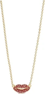 kate spade new york lips Red Pave Pendant Necklace And Earrings Hit The Town - Picture 1 of 3