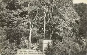 Postkarte Connecticut Stonington Old Well Sweep at Dean's Mills 1907-14 ungelaufen - Bild 1 von 1