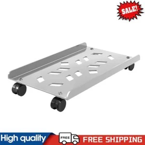 Support PC Support Tour Ordinateur avec Roulettes Acier Support CPU Mobile (Blanc) - Photo 1/10