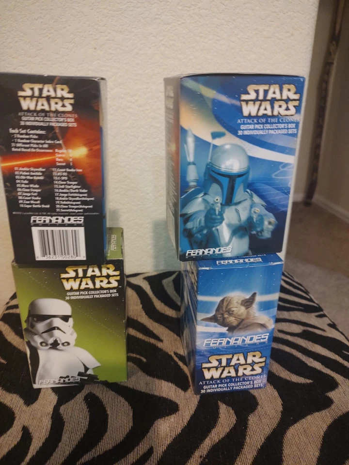 CAJA DE COLECCIONISTAS PÚAS DE GUITARRA STAR WARS, NOS con 60 PICKS DE FERNANDES 30 JUEGOS Foto 1 de 3