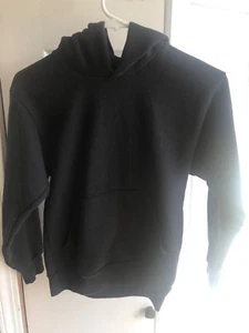 Kids Champion Black No Logo L/S Hoodie Pullover RARE Size Medium M - Picture 1 of 4