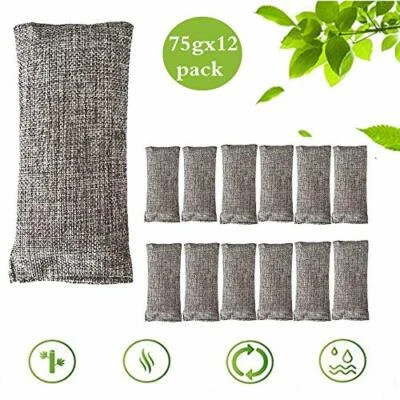 Air Purifying Bag 12 Pack Activated Natural Bamboo Charcoal Odor Absorber - Image 1 of 4