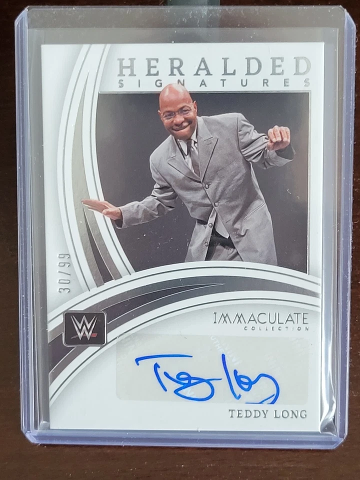 2022 PANINI IMMACULATE WWE TEDDY LONG HERALDED SIGNATURES AUTO CARD 30/99 - Image 1 of 1