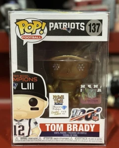 1/3 Tom Brady #137 Funko Pop! Bronzo metallizzato con diamanti SOLO 3 CAPRE ESISTENTI - Foto 1 di 8