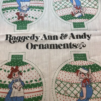 VTG Vintage Sewing Pattern Christmas Tree Ornaments Cloth Raggedy Ann Andy 1978 - Image 1 of 4