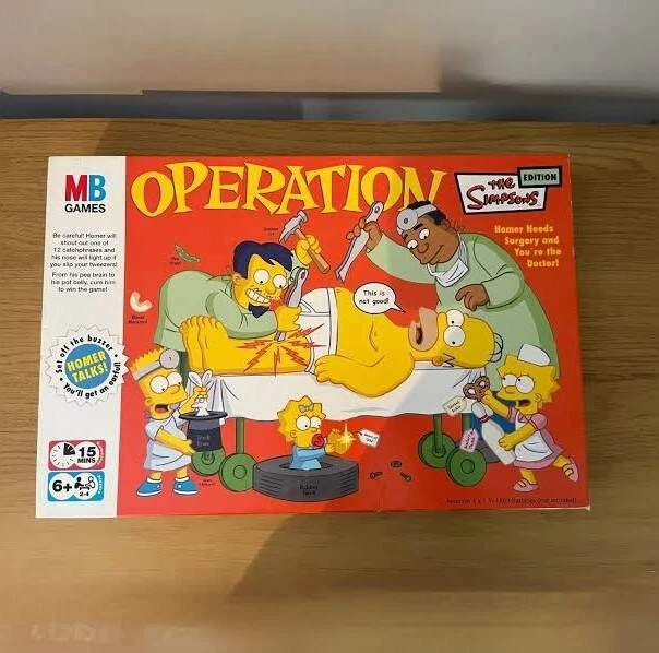 MB GAMES  "OPERATION"  SIMPSONS EDITION 2005 COMPLETE - Image 1 of 1