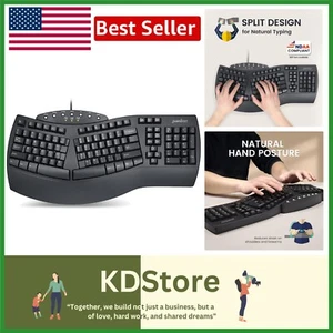 Advanced Ergonomic Split Keyboard with Integrated Palm Rest - Office Essential - Picture 1 of 9