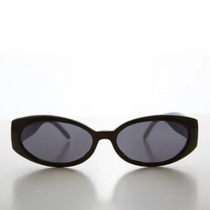 Black Oval Cat Eye Deadstock Sunglass - Molly - Picture 1 of 3
