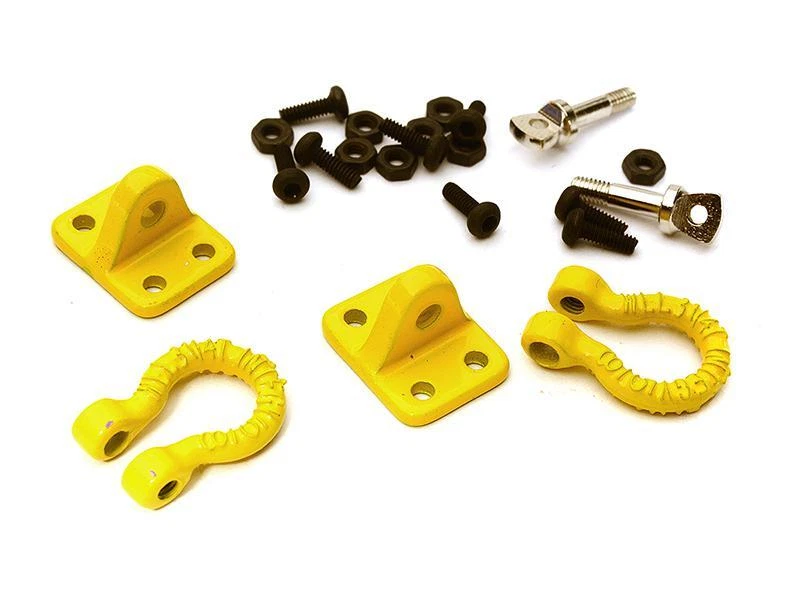 Realistic Alloy Bow Shackles w/ Mounting Brackets for 1/10 Off-Road & Crawler - Image 1 of 1