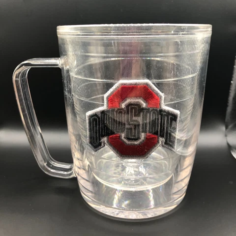 Ohio OH State Buckeyes Logo Tervis Tumbler with Handle Clear Insulated USA Cover