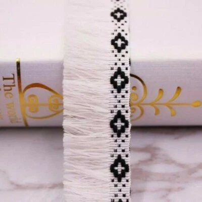 11,10Meter Fransenborte 30mm weiß Quaste Deko Nähen Fransen Vorhang Lace ua-made - Bild 1 von 2