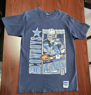 Camiseta De Colección Cowboys Troy Aikman Años 90 Dallas Cowboys Camiseta Nutmeg Mills Usada Foto 1 de 4