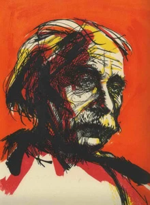 Raymond moretti - Albert EINSTEIN - litografía original en color - Imagen 1 de 1