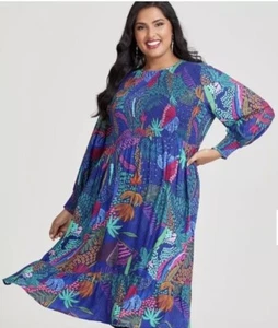 NWT TAKING SHAPE VIRTUELLE Plus Size 22 Shirred Dress. RRP $159.99. - Picture 1 of 6