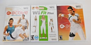 3 Wii Exercise Games- Wii Fit Plus, Active Personal Trainer, Active More Workout - Picture 1 of 2