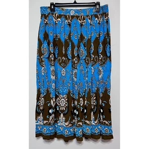 Vintage Collections Etc Bohemian Midi Skirt Size Large Hippie Festival Folklore - Picture 1 of 4