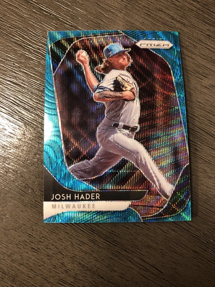 2020 Panini Prizm-Teal Wave Refractor-Josh Hader #107-Mint - Image 1 of 2